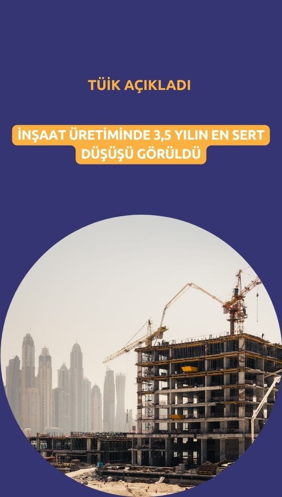 İnşaat üretiminde 3,5 yılın en sert düşüşü görüldü