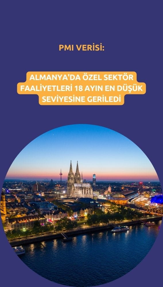 Almanya'da özel sektör faaliyetleri 18 ayın en düşük seviyesine geriledi