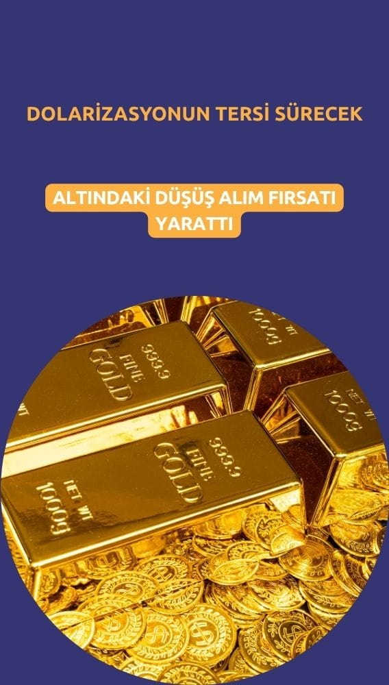 Altındaki düşüş alım fırsatı yarattı: Dolarizasyonun tersi sürecek