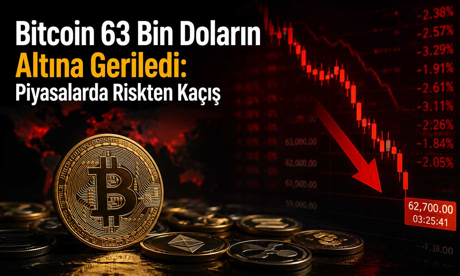 Bitcoin baskı altında: Gözler 60 bin dolar desteğinde