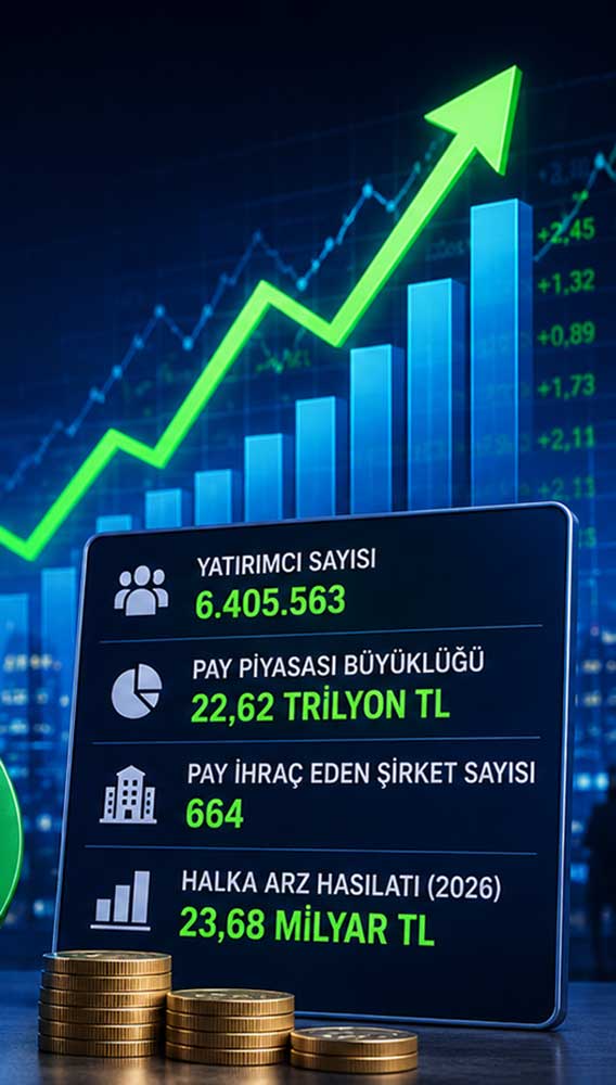 Borsada yatırımcı sayısı 6,4 milyona ulaştı