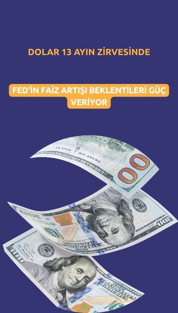 Dolar 13 ayın zirvesinde: Fed'in faiz artışı beklentileri güç veriyor