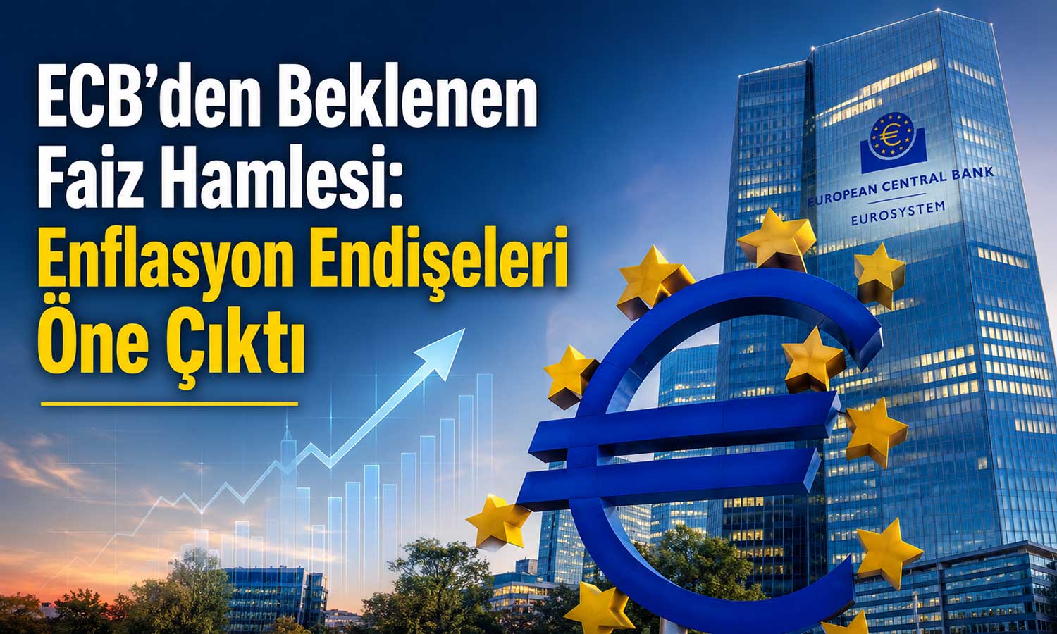 ECB faizi artırdı: Enflasyon tahminlerini yükseltti