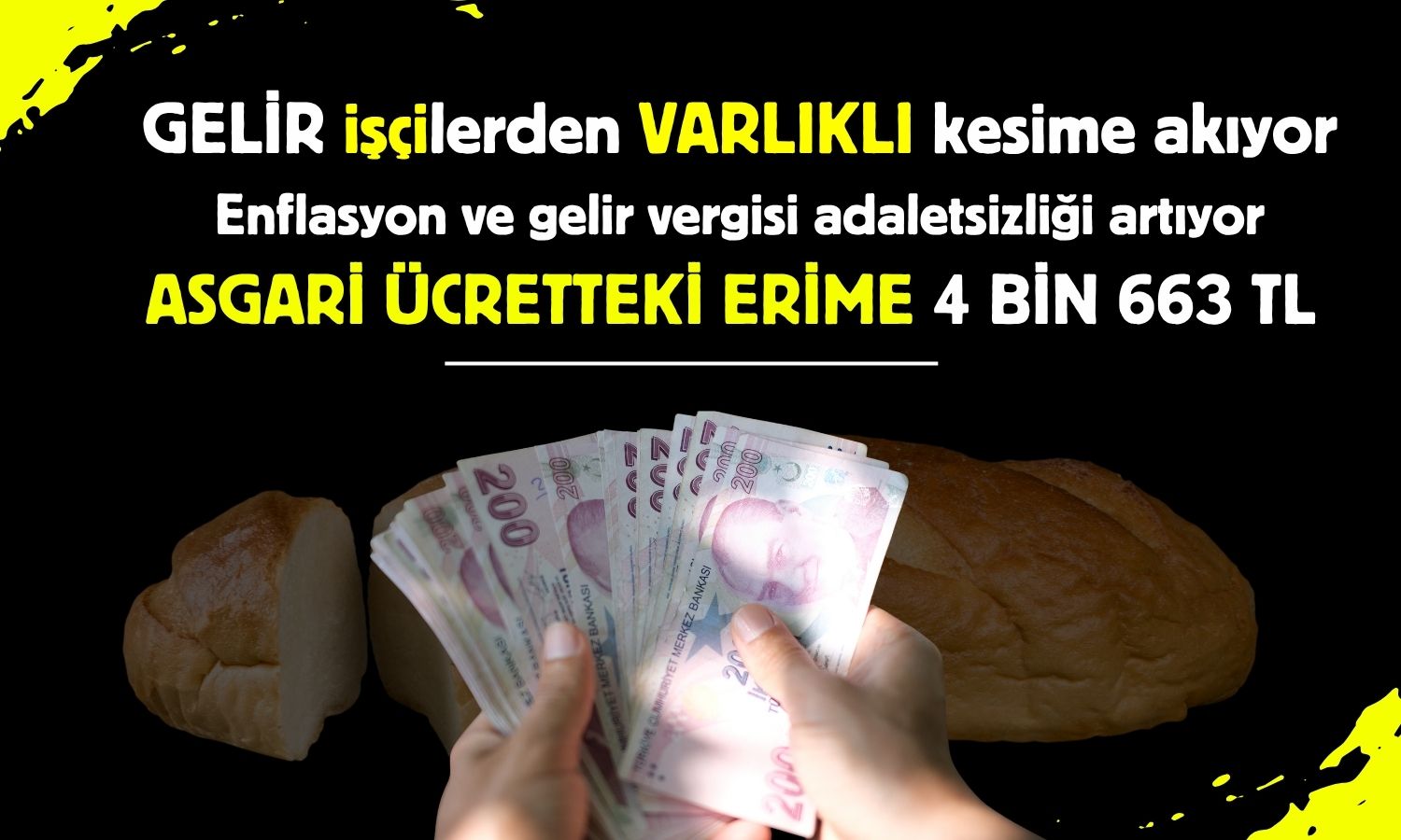 Enflasyon ve vergi, işçi ücretlerini 890 milyar TL eritti