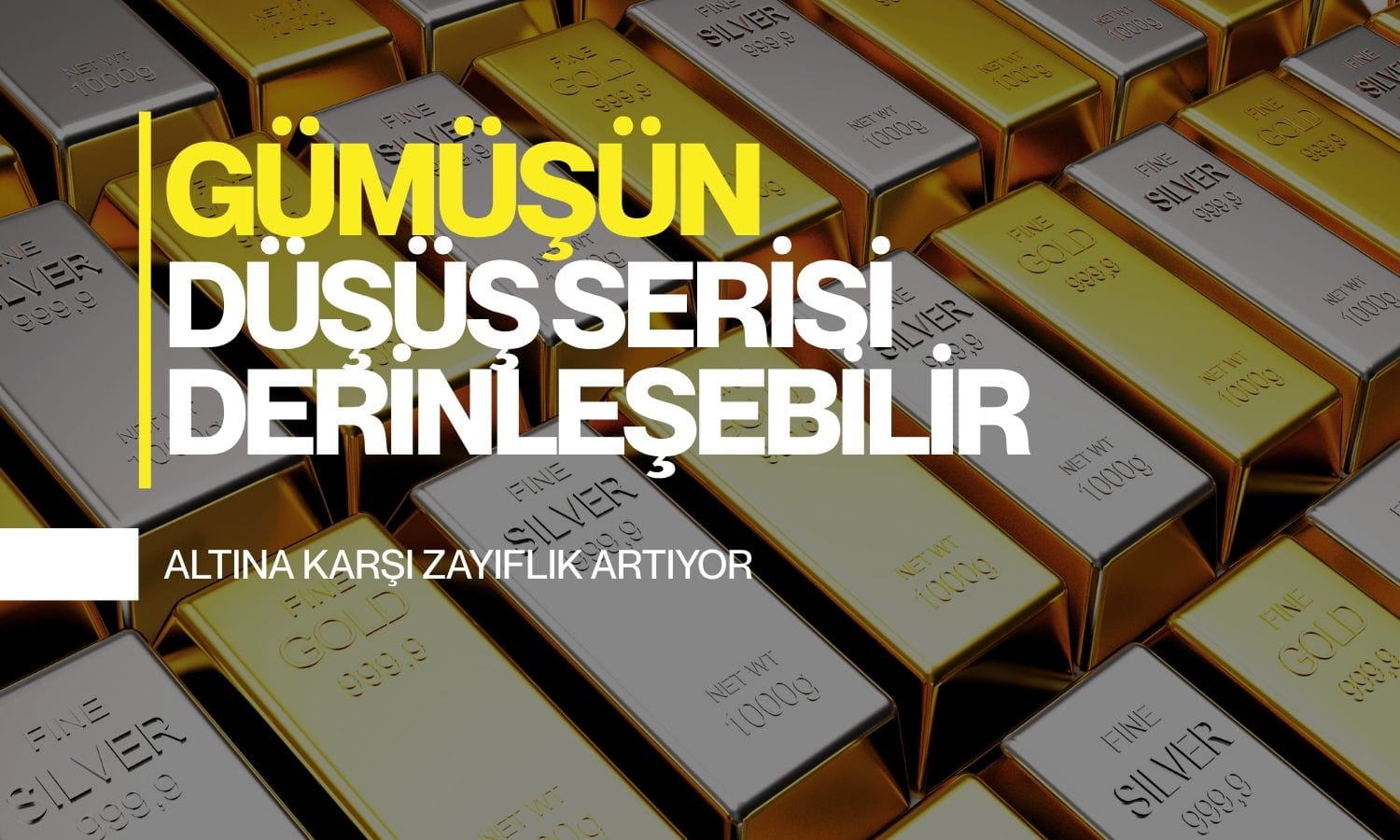 Gümüşün düşüş serisi derinleşebilir: Altına karşılık zayıflık artıyor