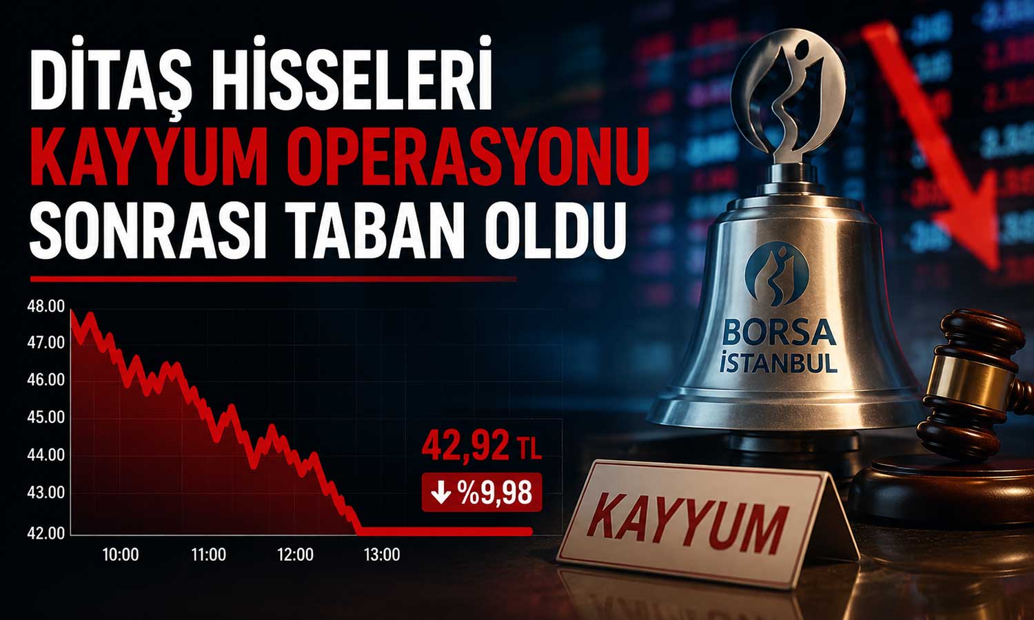 Kayyum Kararı sert düşüş getirdi: DİTAŞ taban oldu