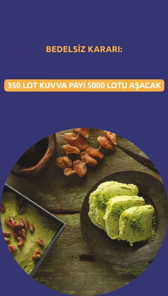 350 lot 5000 lotu aşacak: Kuvva Gıda'dan bedelsiz kararı