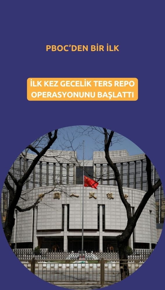 PBOC ilk kez gecelik ters repo operasyonunu başlattı