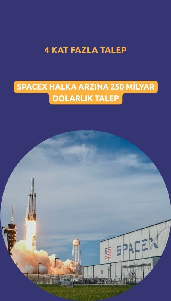 SpaceX halka arzına rekor talep: İlgi 250 milyar doları aştı