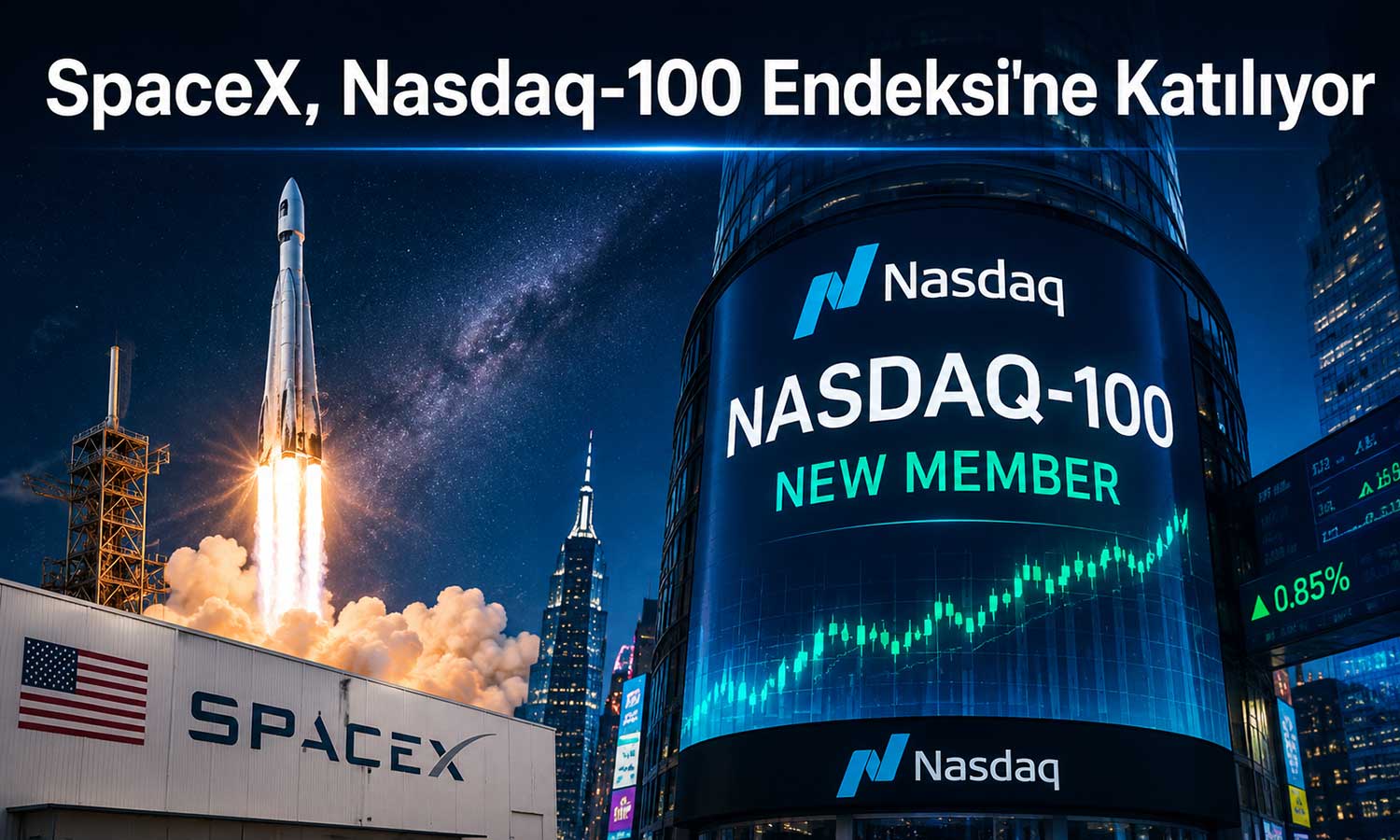 SpaceX, hızlandırılmış süreçle Nasdaq-100’e girmeye hazırlanıyor