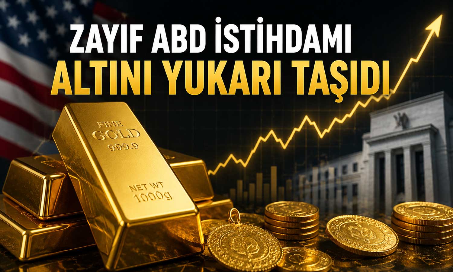 ABD verisi sonrası altın fiyatlarında hızlı yükseliş