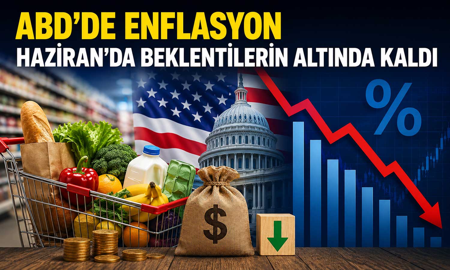ABD’de tüketici fiyatlarında son yılların en sert aylık düşüşü
