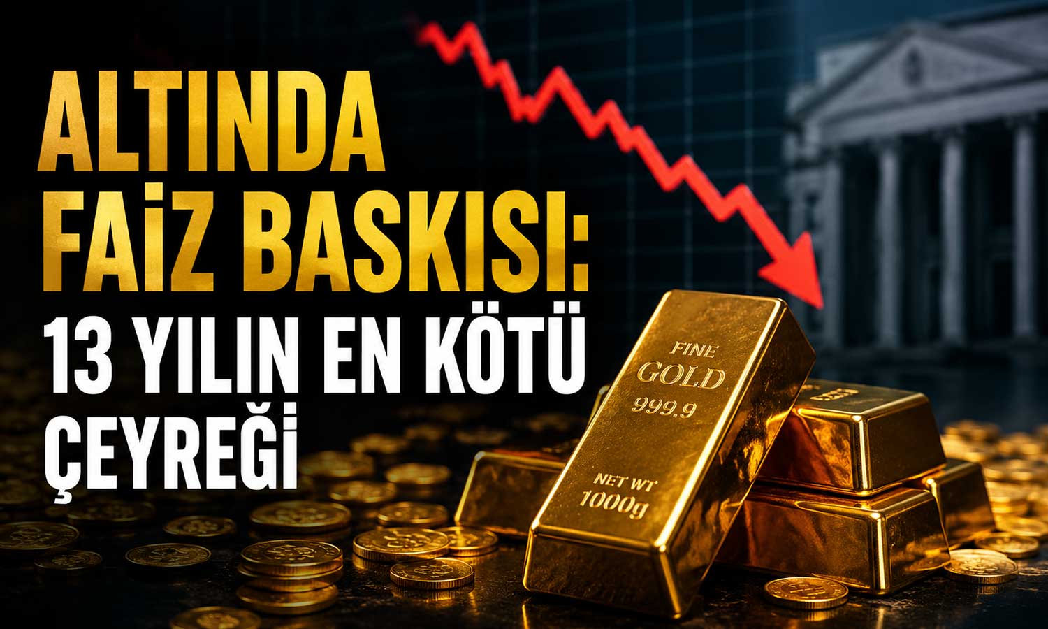 Altın, 2013’ten bu yana en sert çeyreklik kaybını yaşadı
