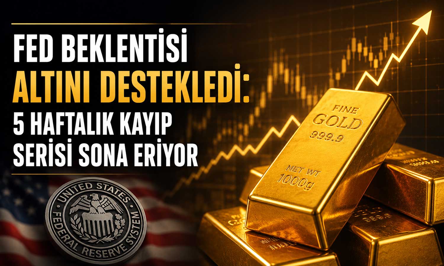 Altın 5 hafta sonra yeniden haftalık kazanca geçti