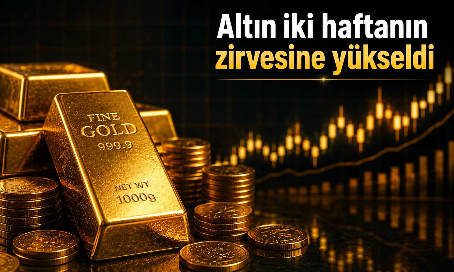 Altın Fed ve Orta Doğu etkisiyle 2 haftanın en yükseğini gördü