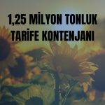 Ayçiçeğinde 1,25 milyon tonluk ithalat kontenjanı