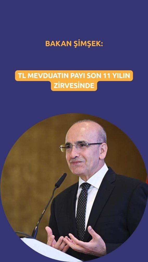 Bakan Şimşek: TL mevduatın payı son 11 yılın zirvesinde