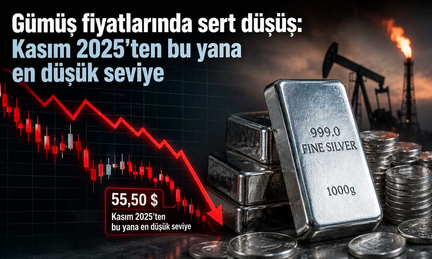 Faiz endişeleri gümüş fiyatlarını baskıladı