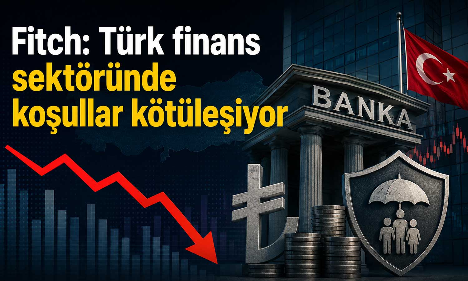 Fitch, Türk bankaları ve sigorta sektörü için görünümü düşürdü