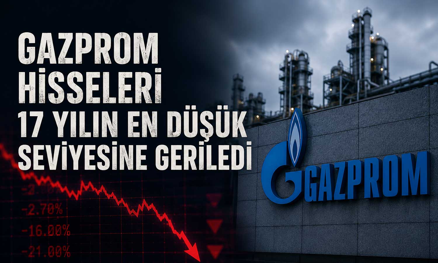 Gazprom’da sert değer kaybı: Hisseler 2008 seviyelerine indi