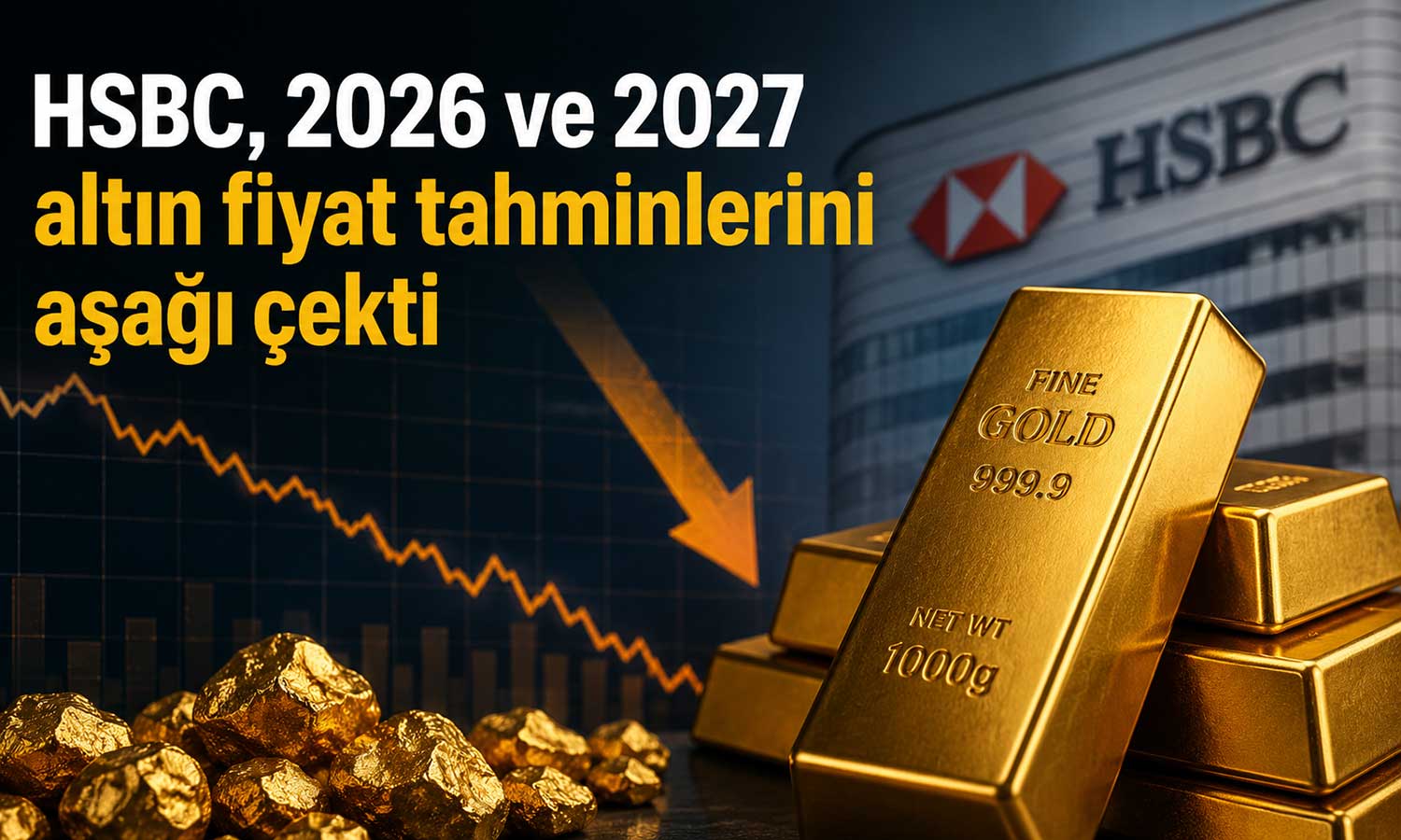 HSBC’den altın tahmini revizyonu: 2026 ve 2027 beklentileri düştü