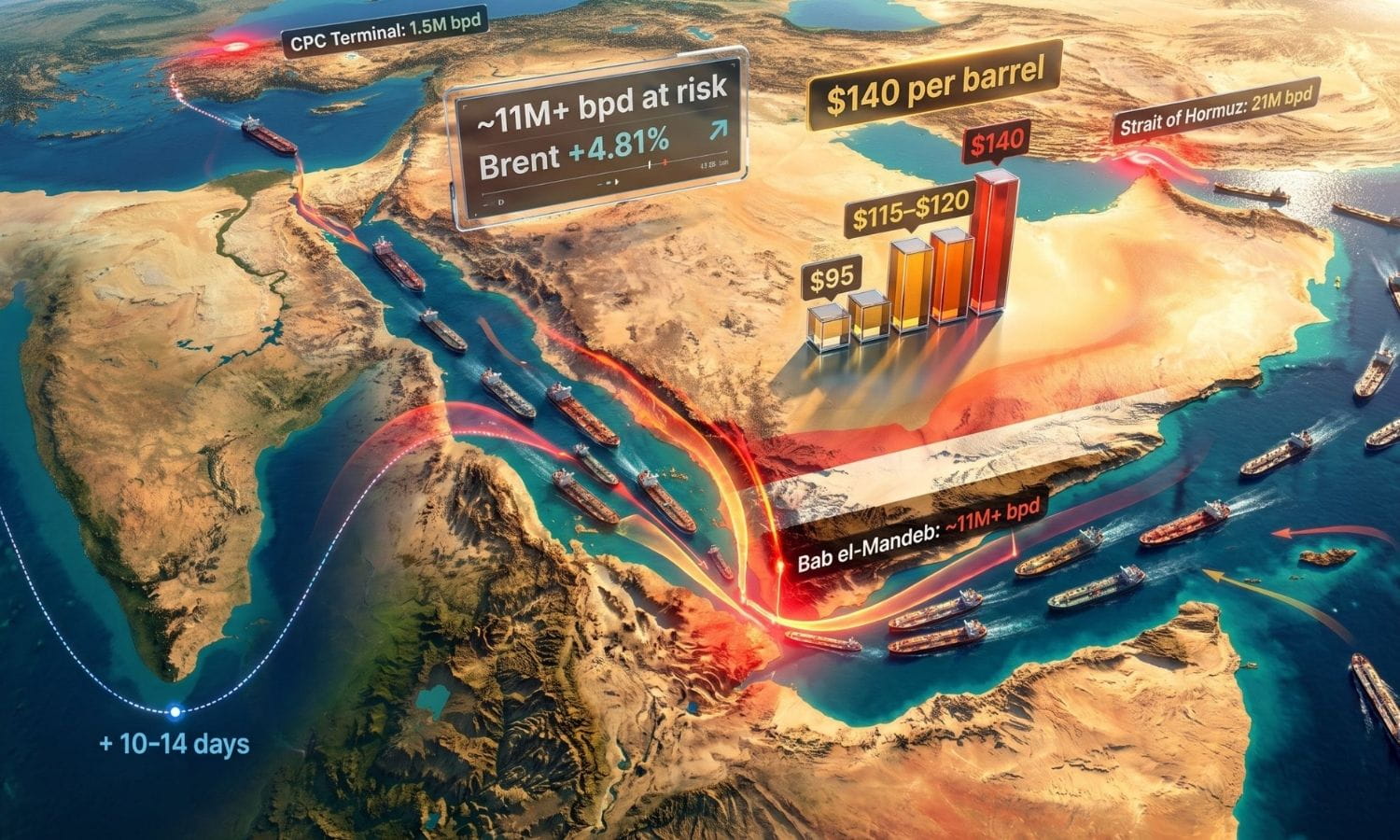 Petrol 6 haftanın zirvesinde: Hürmüz ve Kızıldeniz riskleri büyüyor