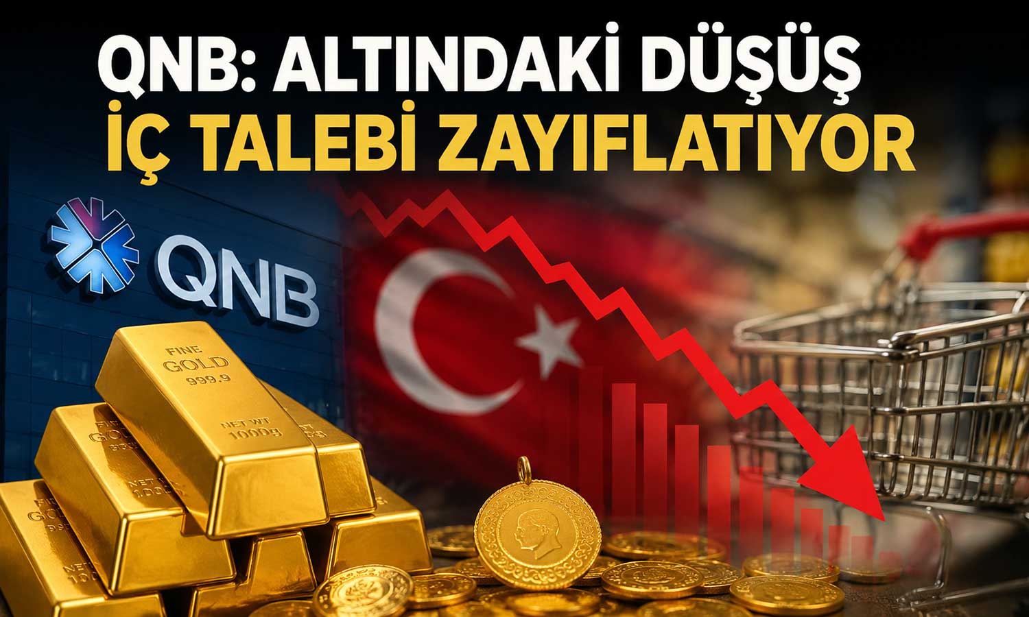 QNB: Altındaki düşüş, tüketici talebindeki yavaşlamayı hızlandırdı