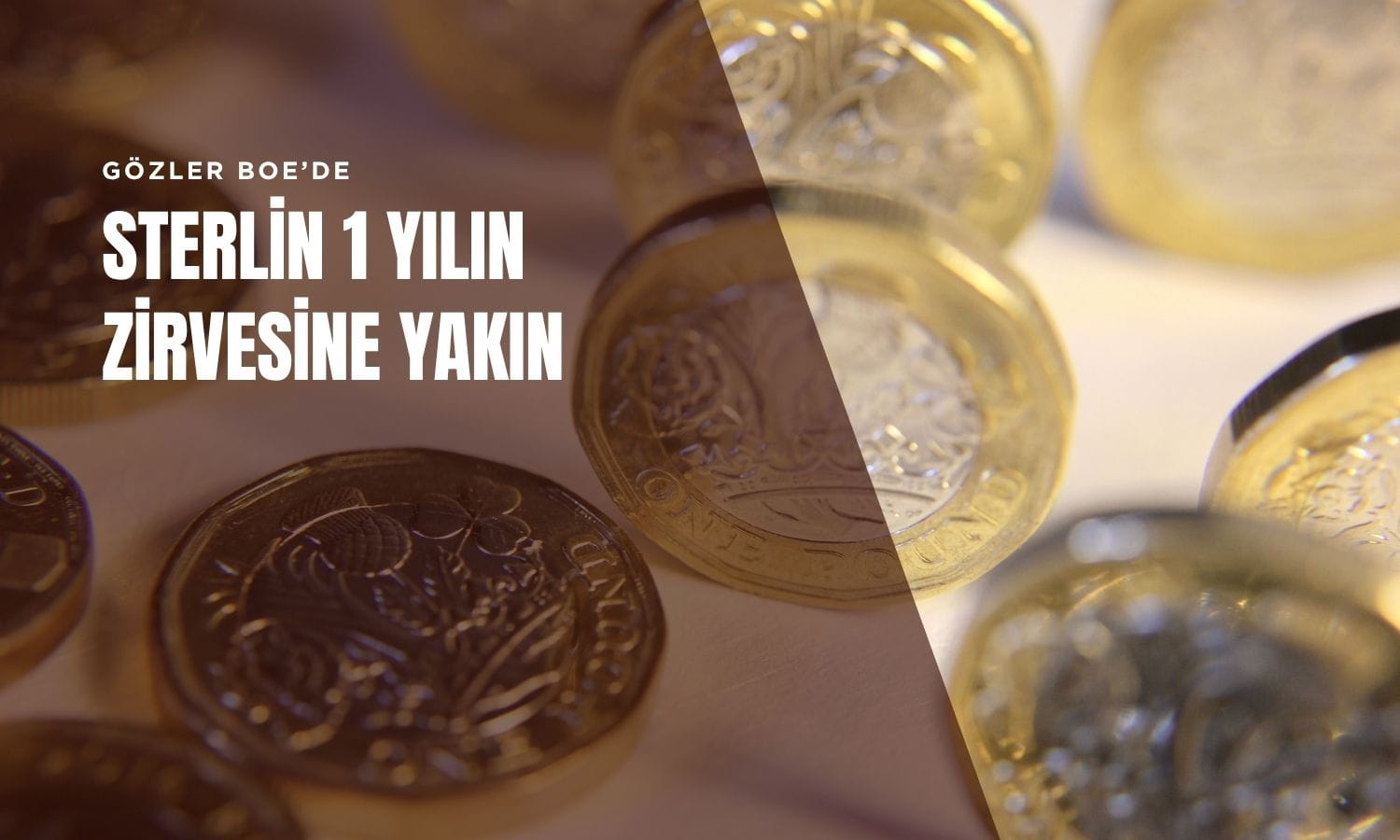 Sterlin faiz beklentileriyle bir yılın zirvesine yakın