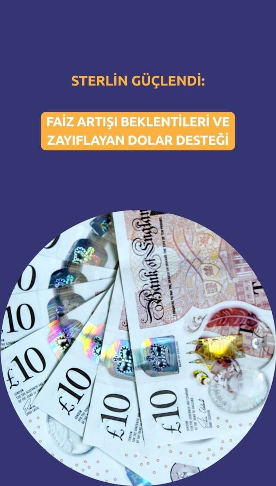 Sterlin güçlendi: Faiz artışı beklentileri ve zayıflayan dolar desteği