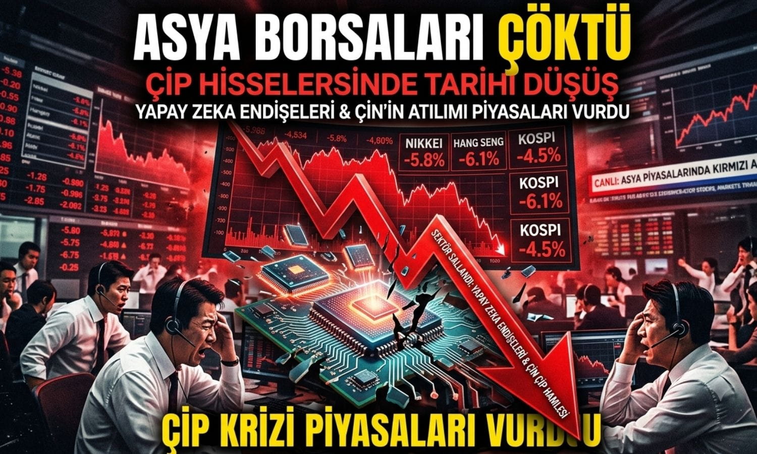 Yapay zeka endişeleri Asya borsalarını sarstı: Teknolojide sert düşüş