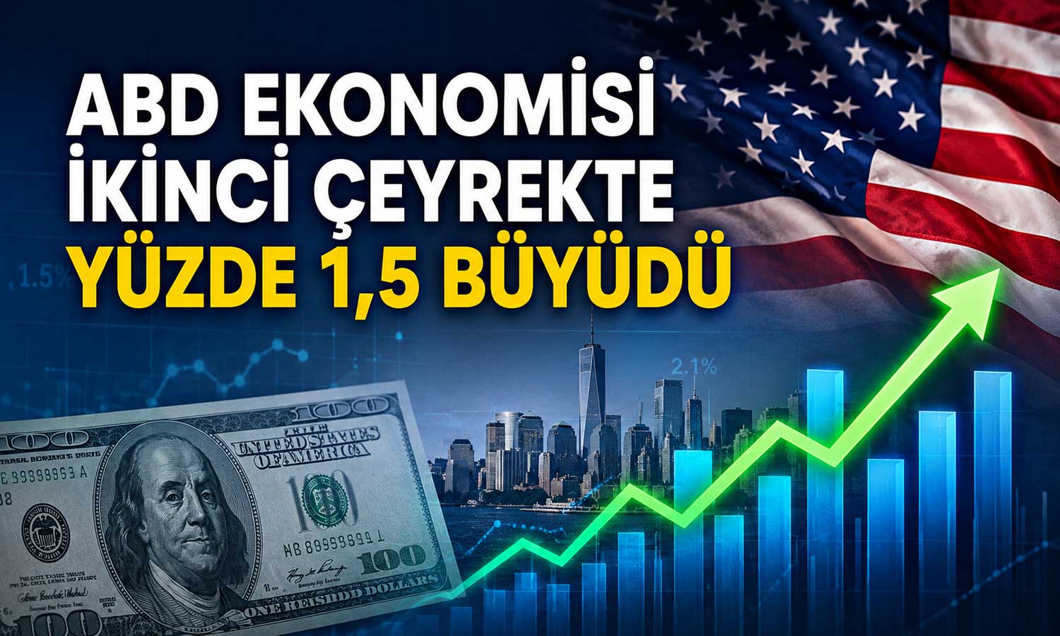 ABD'de büyüme hızı ikinci çeyrekte yavaşladı