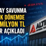Altınay Savunma 2026’nın ilk yarısında zarar açıkladı
