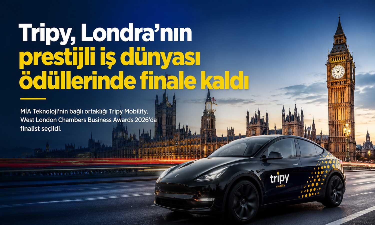 MİA Teknoloji’nin iştiraki Tripy, Londra’da Türkiye’yi temsil edecek