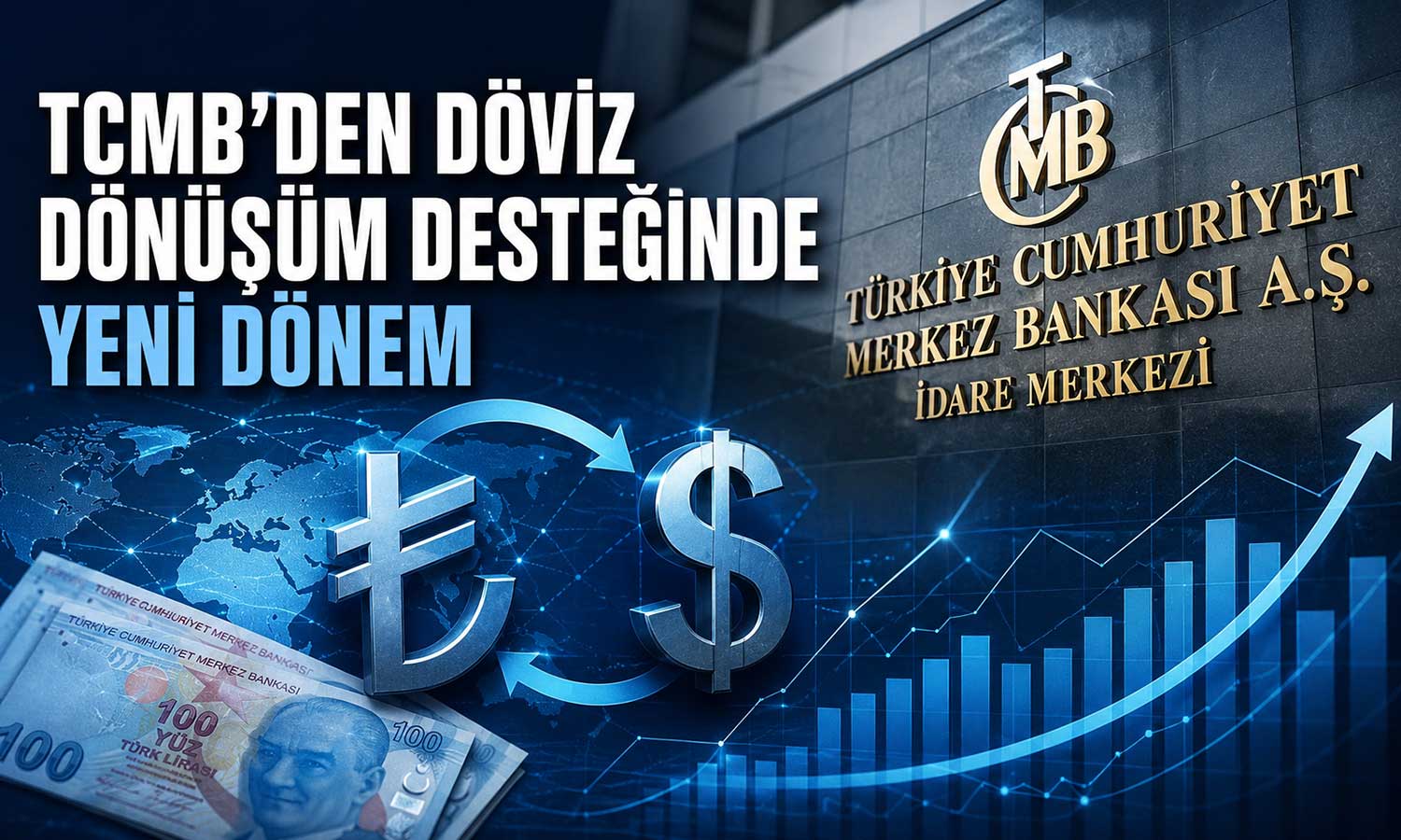 TCMB, döviz dönüşüm desteğini yeniden düzenledi