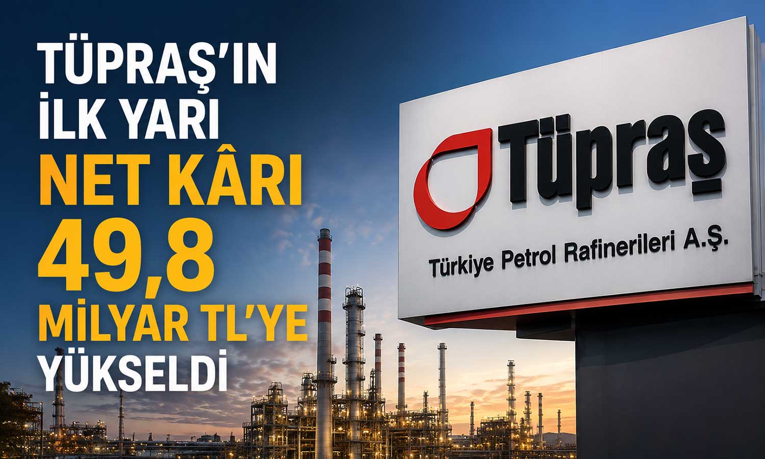 TÜPRAŞ’ın satış gelirleri ve kârlılığı ilk yarıda güçlü büyüdü