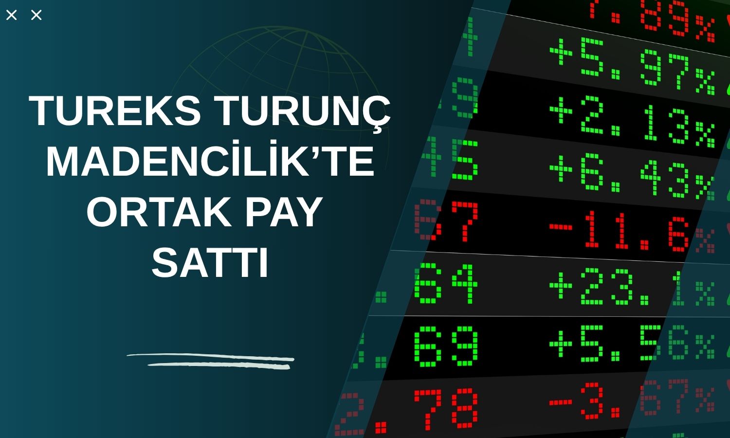 Tureks Turunç Madencilik’te 164 bin TL’lik satış