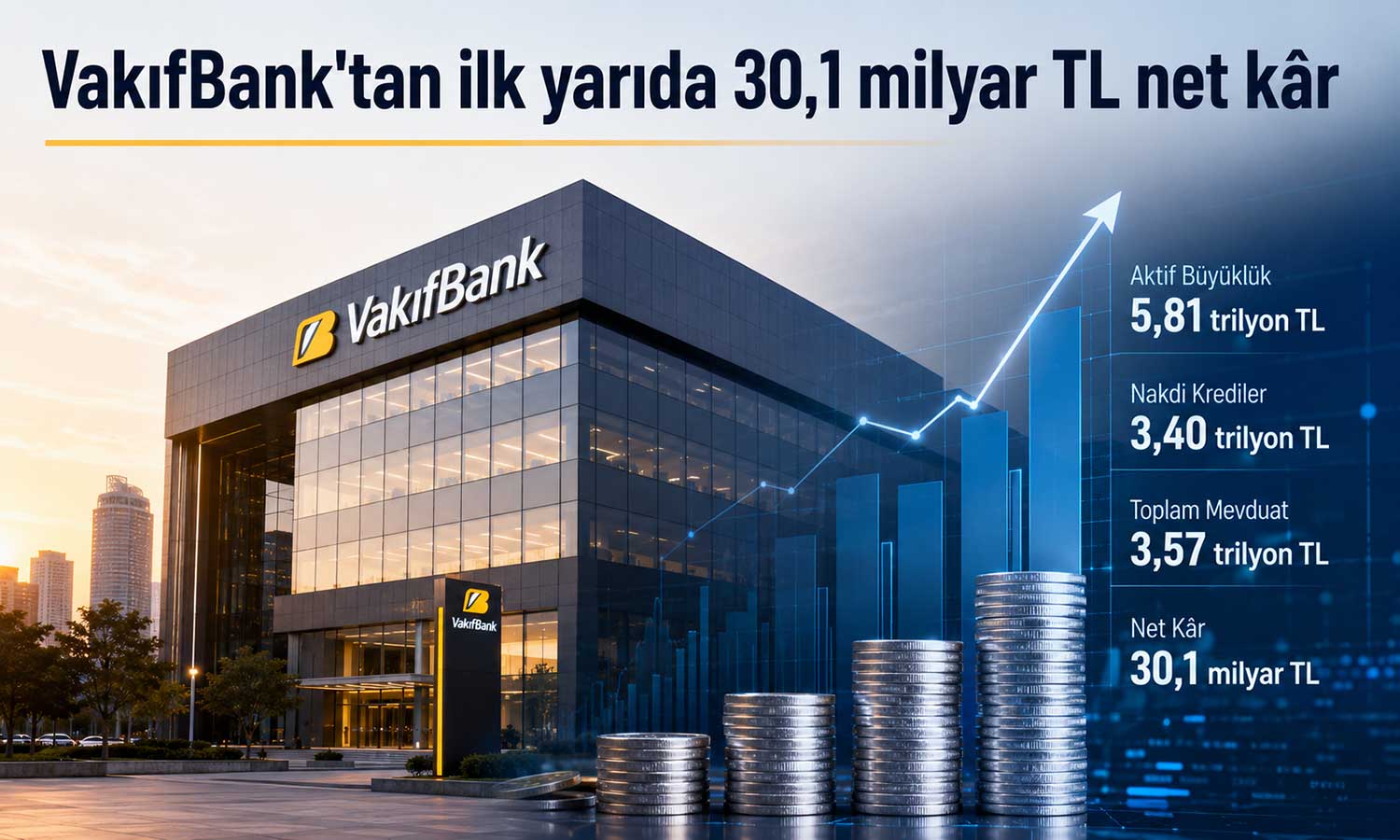 VakıfBank, 2026’nın ilk yarısında kredilerini ve mevduatını artırdı
