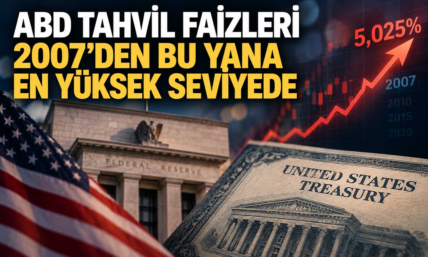10 yıllık ABD tahvil faizi yüzde 5’i aşarak 2007 zirvesini gördü