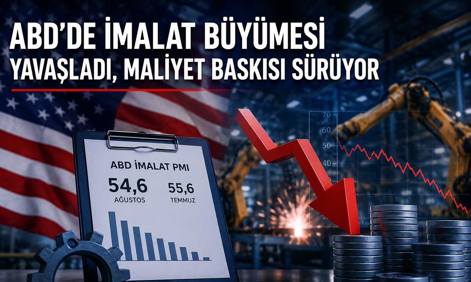 ABD'de sanayi büyümesi geriledi, fiyat baskısı devam etti