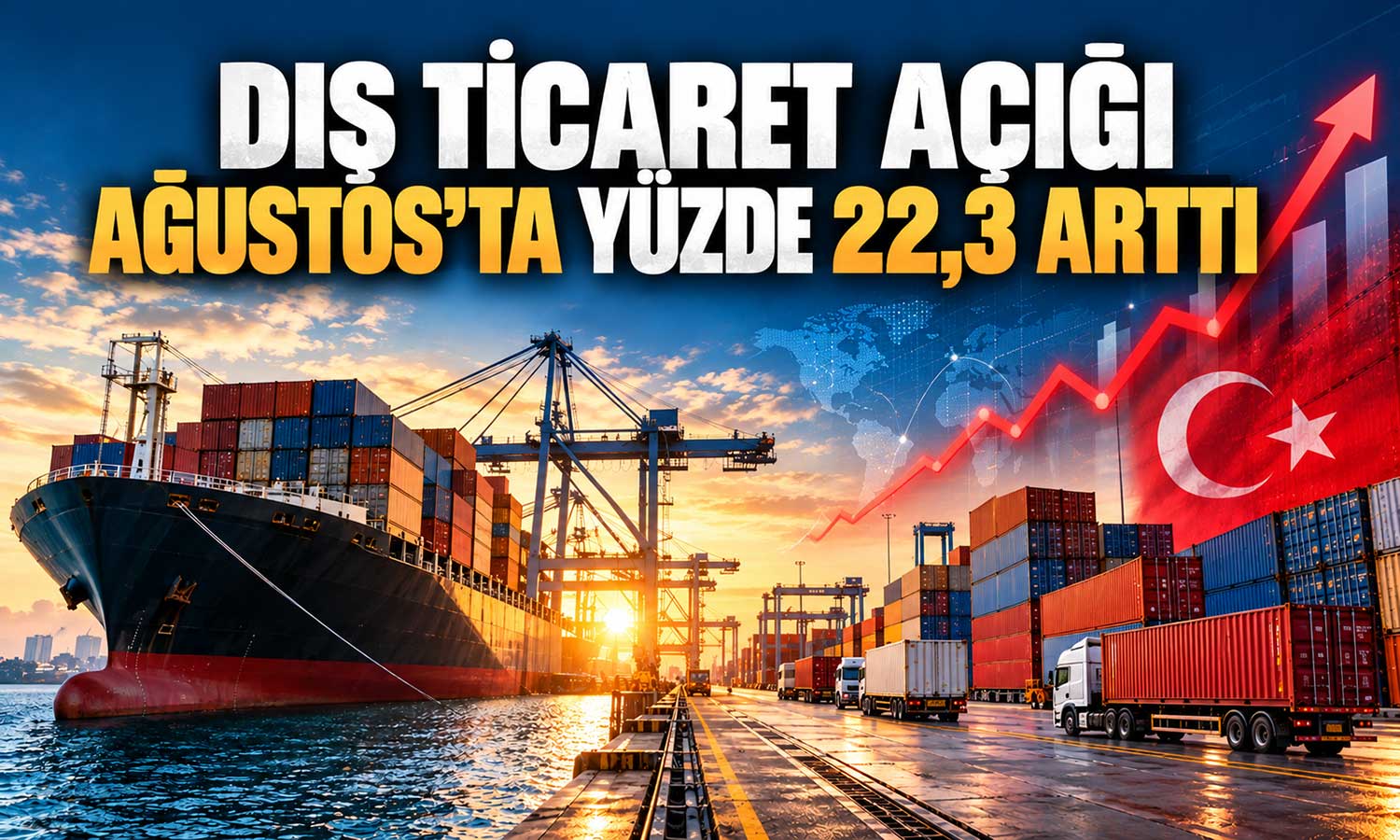 Ağustos’ta dış ticaret açığı 5,2 milyar dolara yükseldi