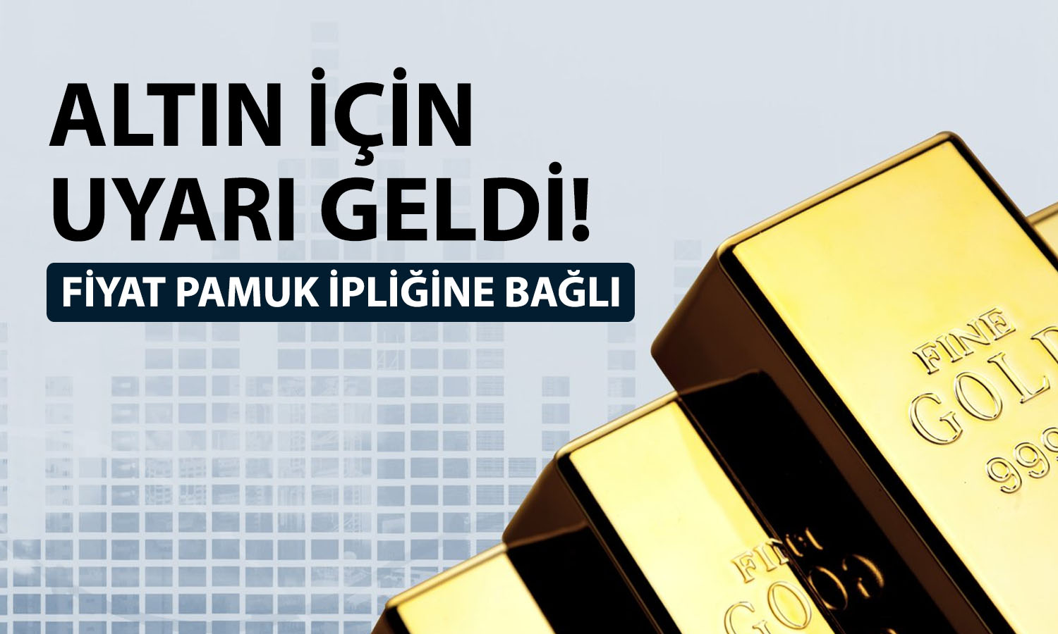 Altın için kritik hafta! Uzman yatırımcılara “sakin kalın” dedi