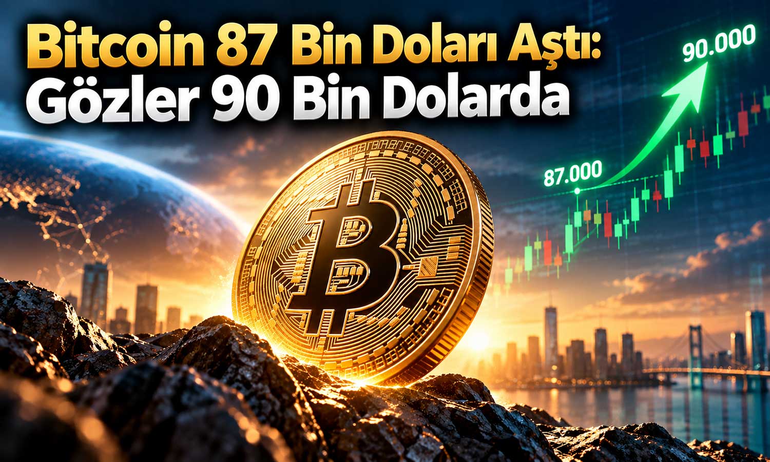 Bitcoin 8 ayın zirvesinde: Sıradaki kritik seviye 90 bin dolar
