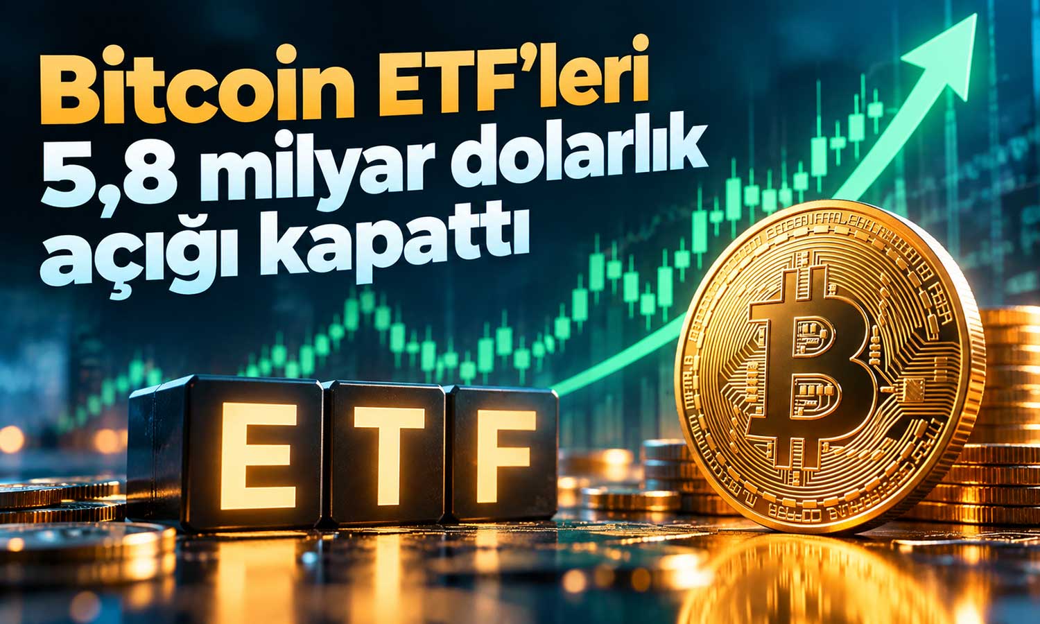 Bitcoin ETF’leri 5,8 milyar dolarlık kaybı sildi