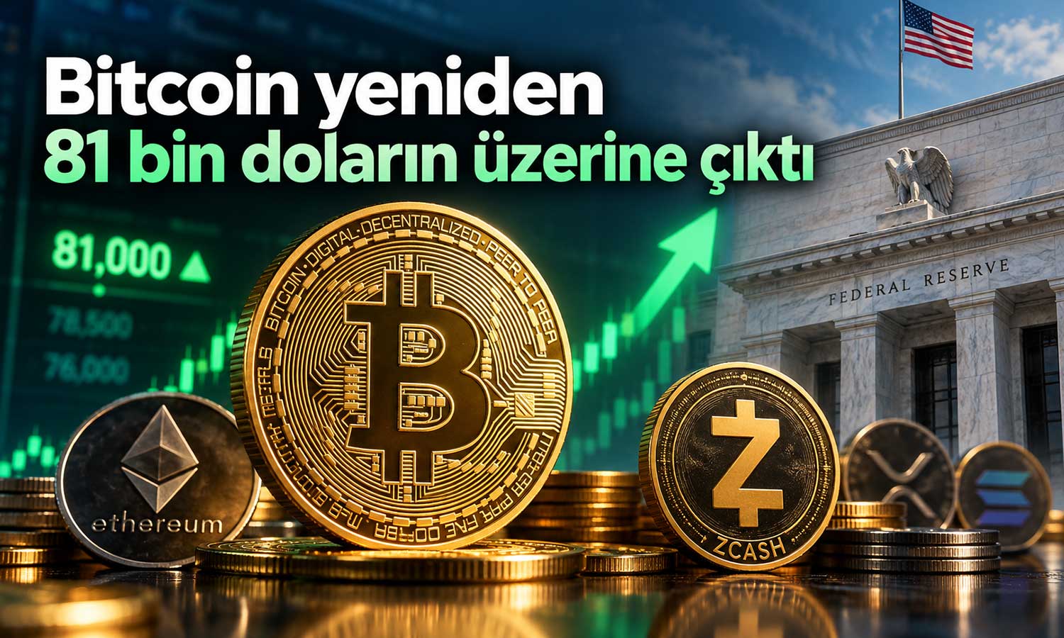 Fed beklentisi değişti, Bitcoin yükselişe geçti