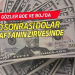 Fed sonrası dolar 7 haftanın zirvesinde: Gözler BOE ve BOJ’da