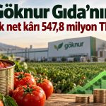 Göknur Gıda’nın hasılatı geriledi, net kârı 547,8 milyon TL oldu