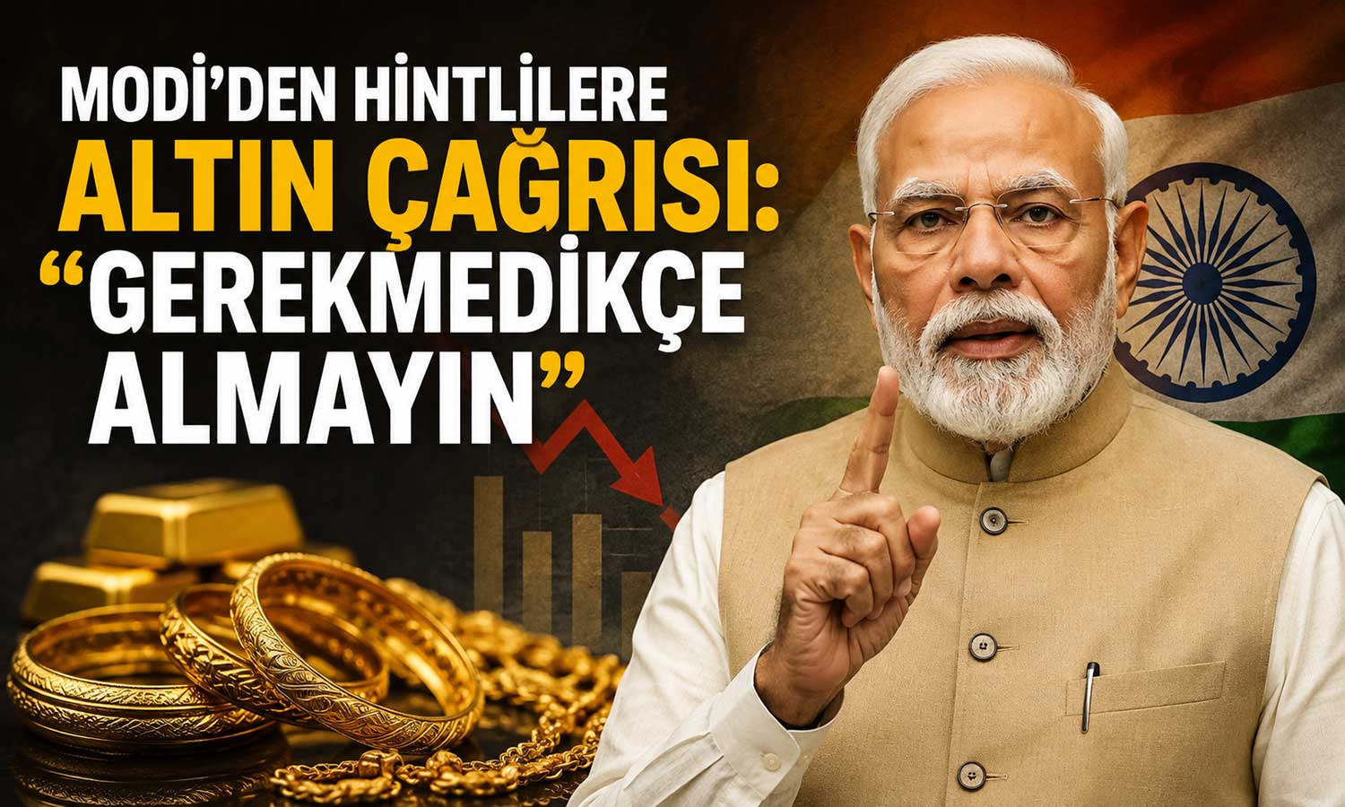 Hindistan’da altın talebine karşı yeni adım: Modi’den halka çağrı