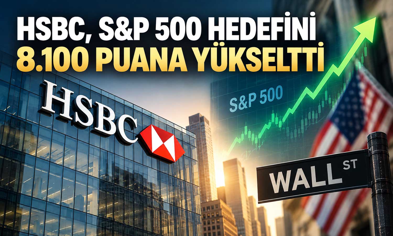 HSBC, S&P 500 için hedefini bir kez daha yukarı çekti