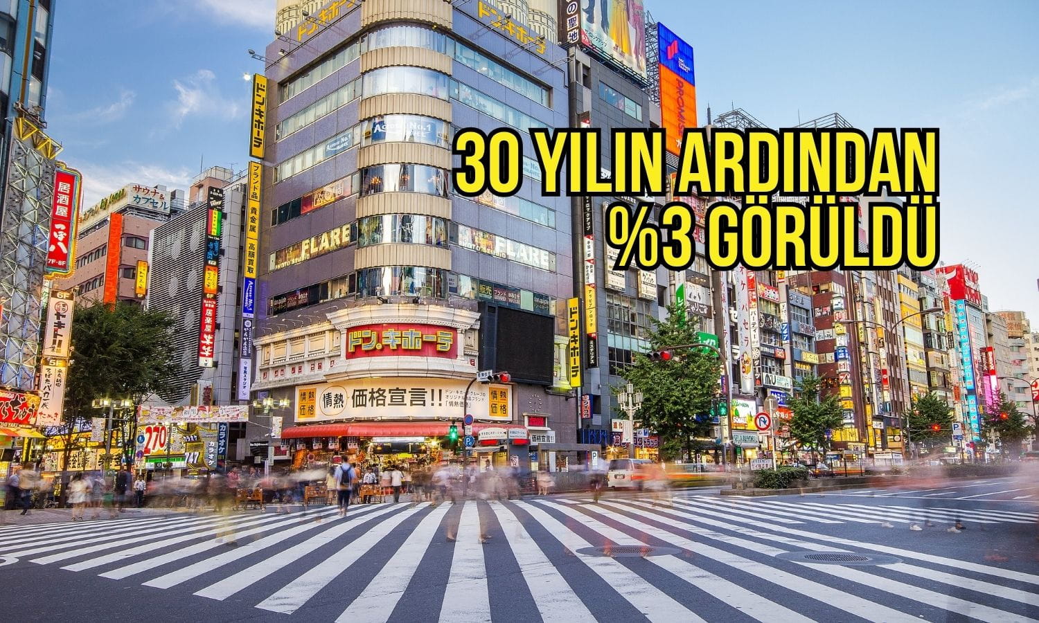 Japonya'da tahvil faizi 30 yılın ardından yüzde 3'ü gördü