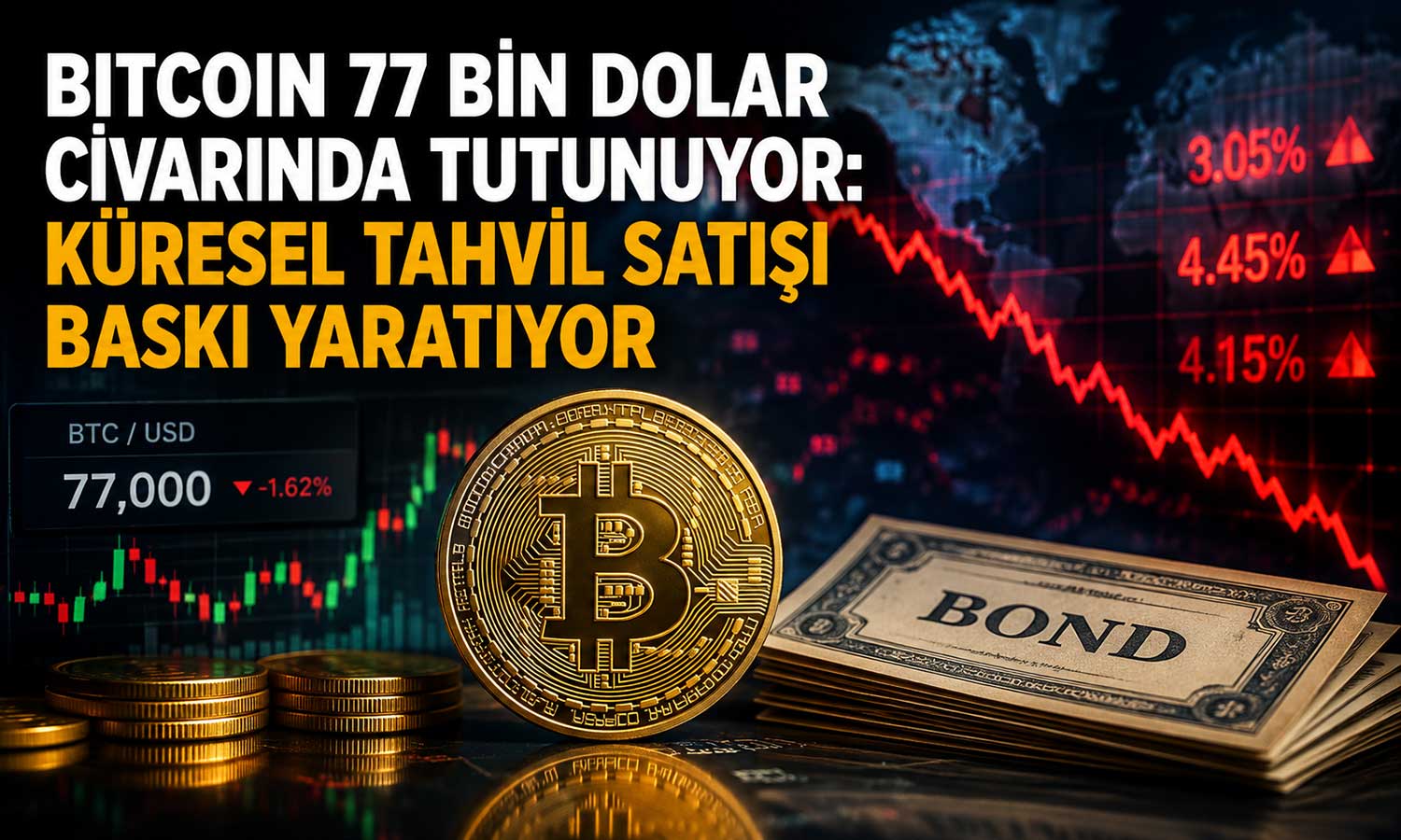 Küresel piyasalardaki dalgalanma Bitcoin’i test ediyor